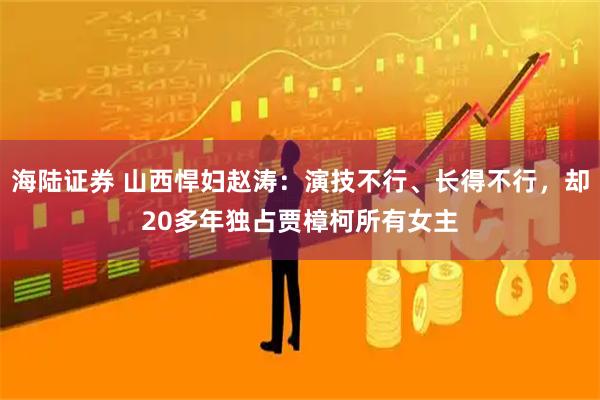 海陆证券 山西悍妇赵涛：演技不行、长得不行，却20多年独占贾樟柯所有女主